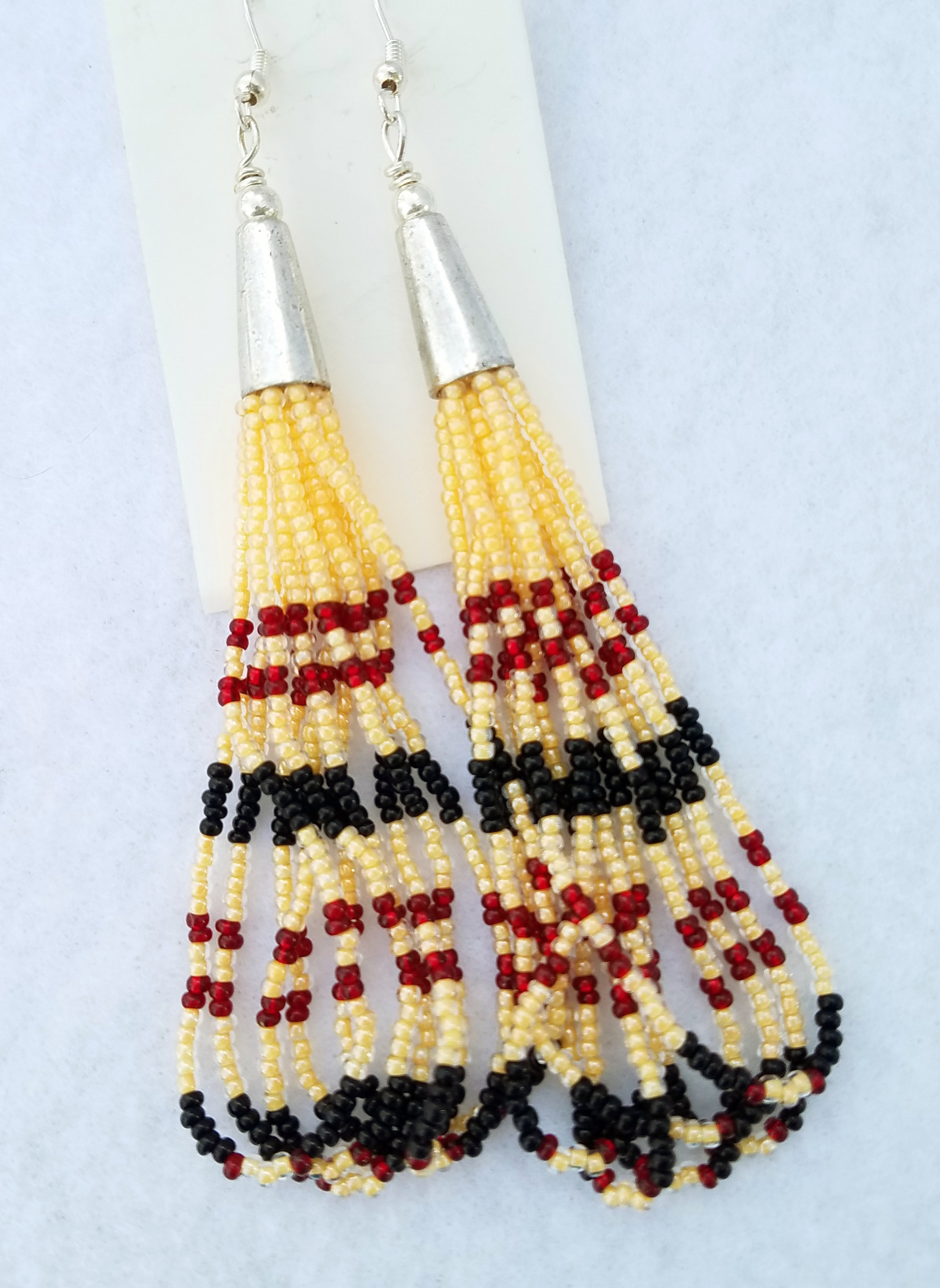 Native American Navajo Indian Sand Paintings Rugs Baskets Folkart and  Sculpture. Native American Indian Beaded Triangle Earring | Vintage Navajo  Earrings | Beaded Earrings For Girls